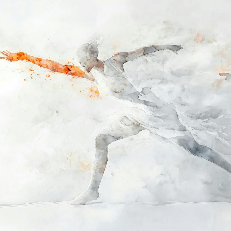 Abstract Of A Woman Running