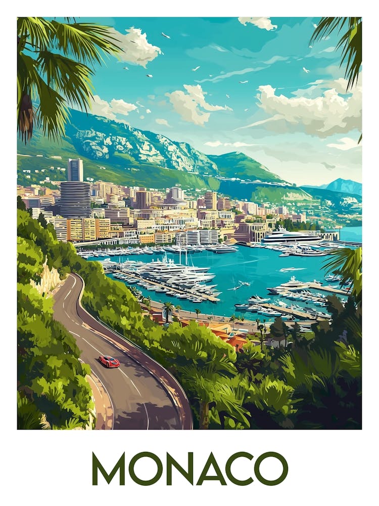 Affiche de voyage Monaco 1