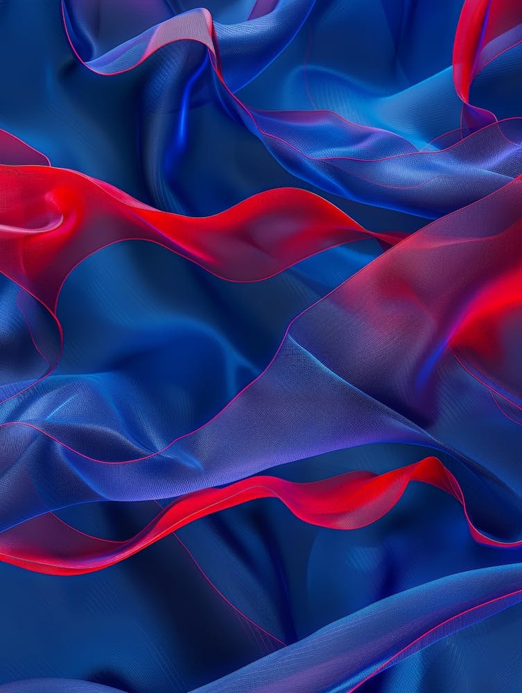 Abstract Blue And Red Fabric