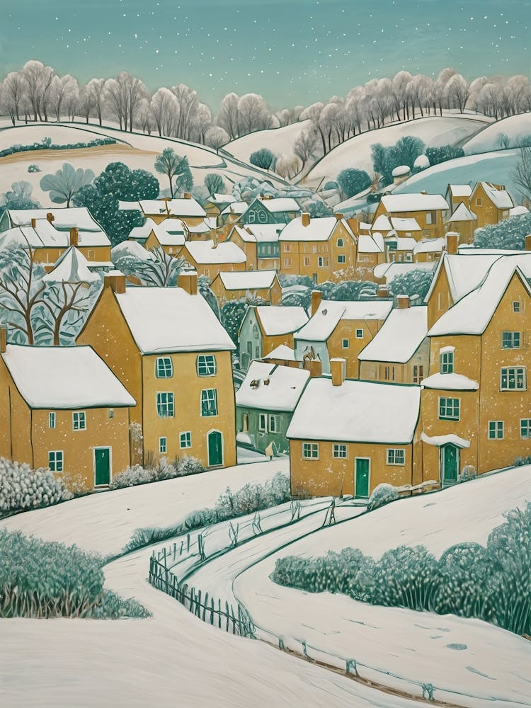 Snowy Winter Village no2