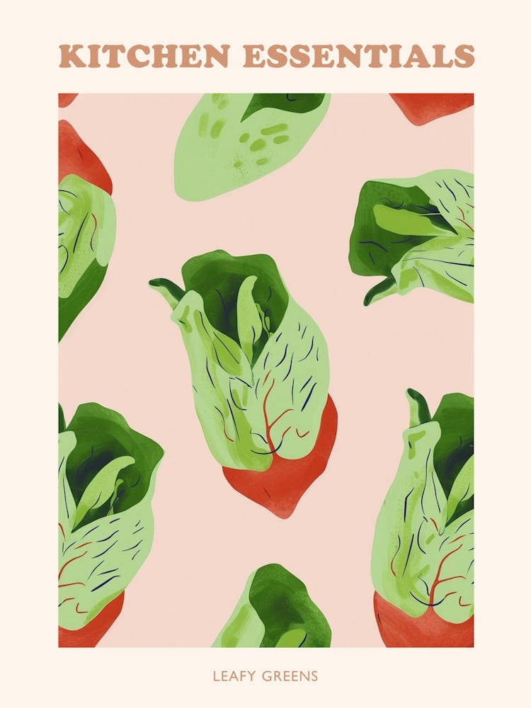 Leafy Greens Pattern Poster