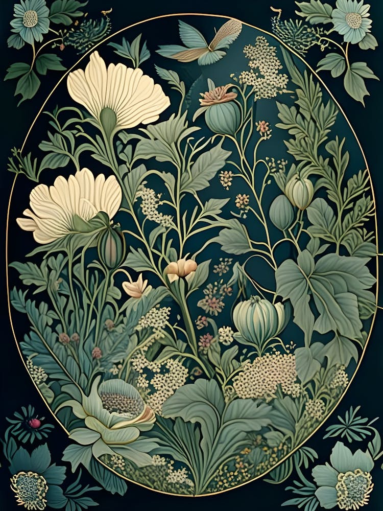 The Garden Of Morning Calm, 1, South Korea Vintage Botanical