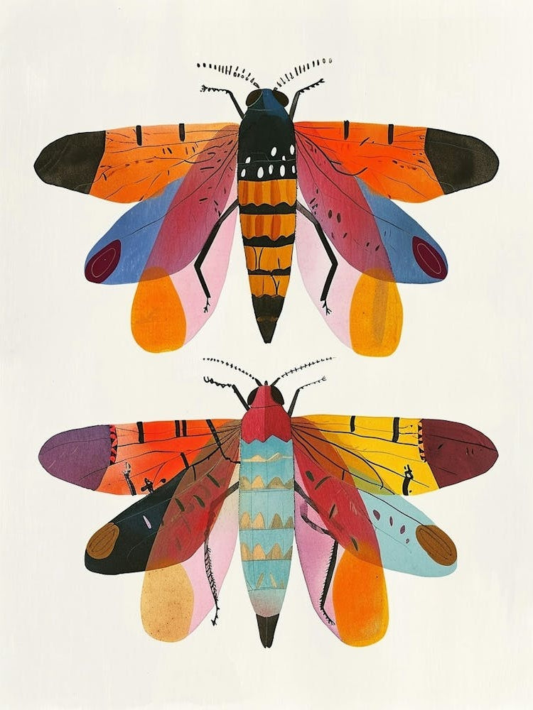 Colourful Insect Illustration Firefly 6