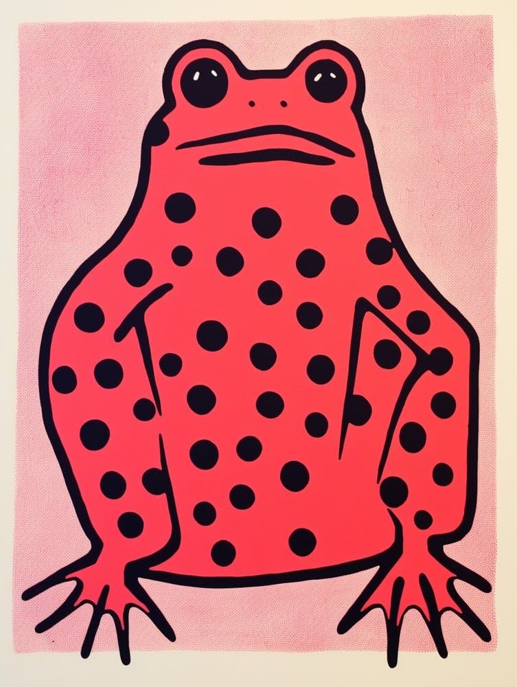 Pink Polka Dot Frog 3