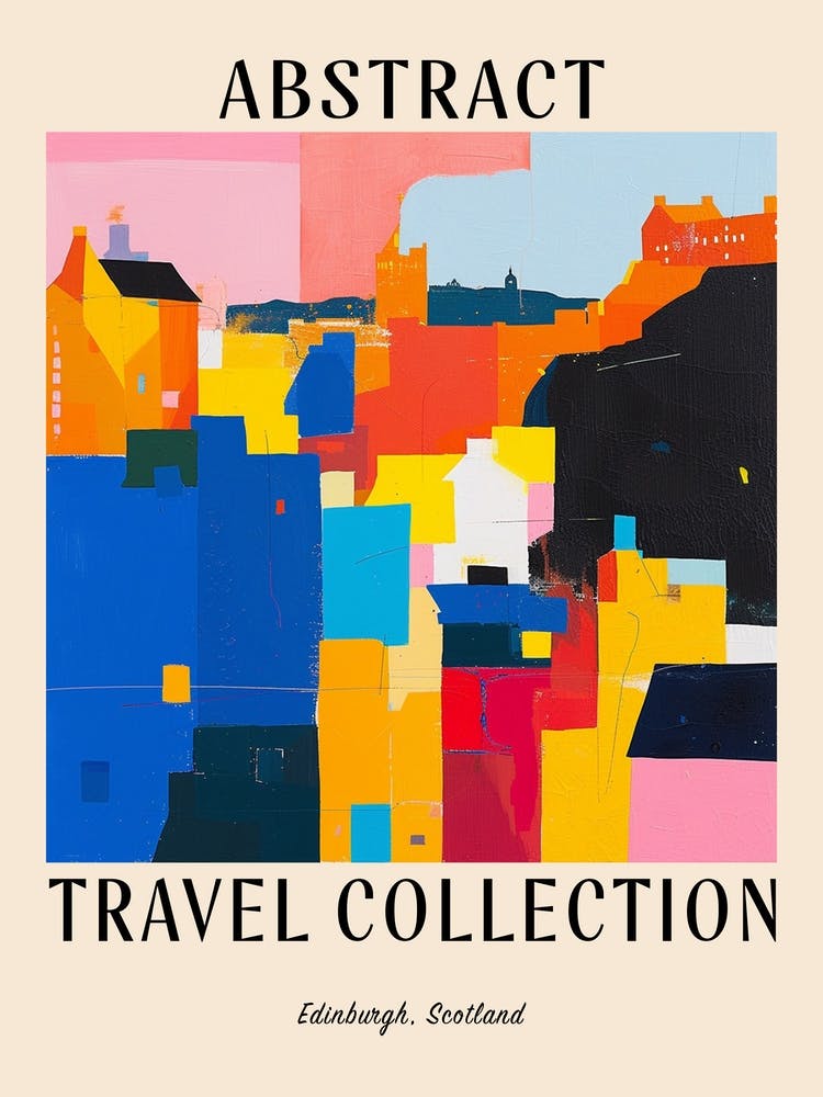 Abstract Travel Collection Poster Edinburgh Scotland 3