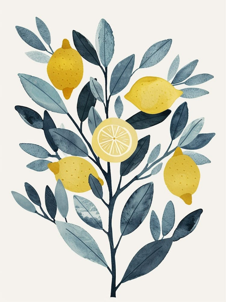 Lemon Tree Flat Illustration 1