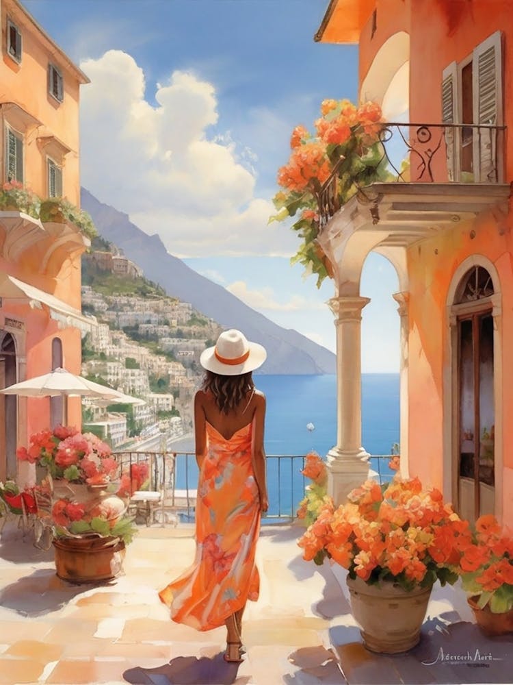 Woman In A Hat art print 1