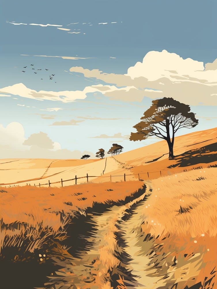 The South Downs Way England 2 Hiking Trail Landscape