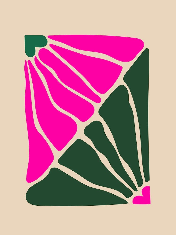 Abstrakte Blumen Kräftige Farben