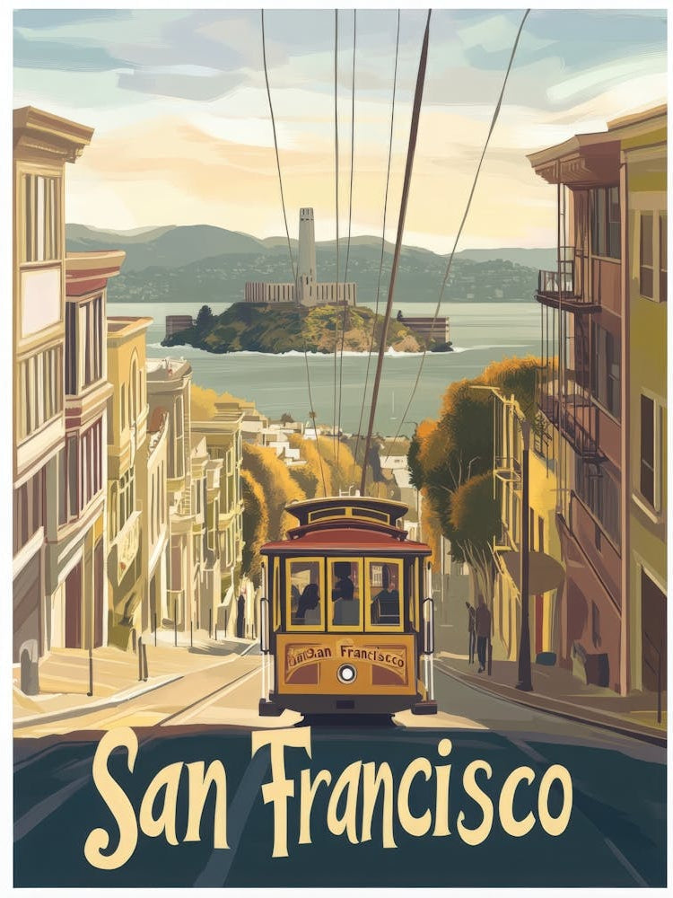 Aihrgdesign A Classic 1960s Travel Poster For San Francisco 2