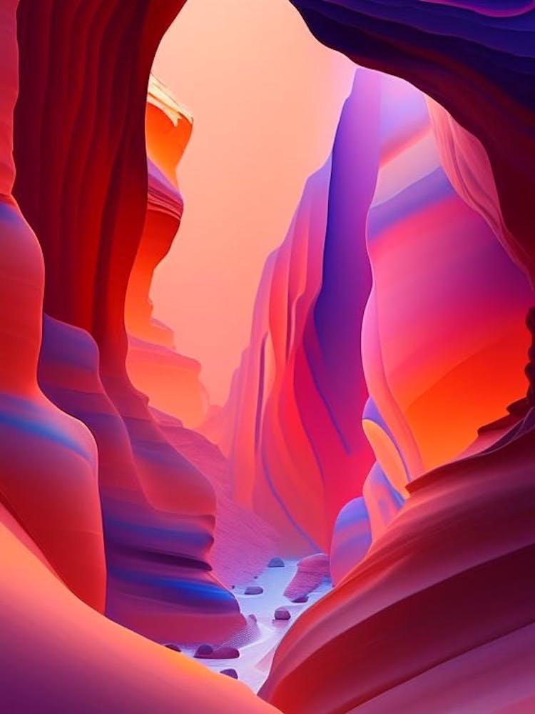 Antelope Canyon Sunset Dreamy Landscape 2