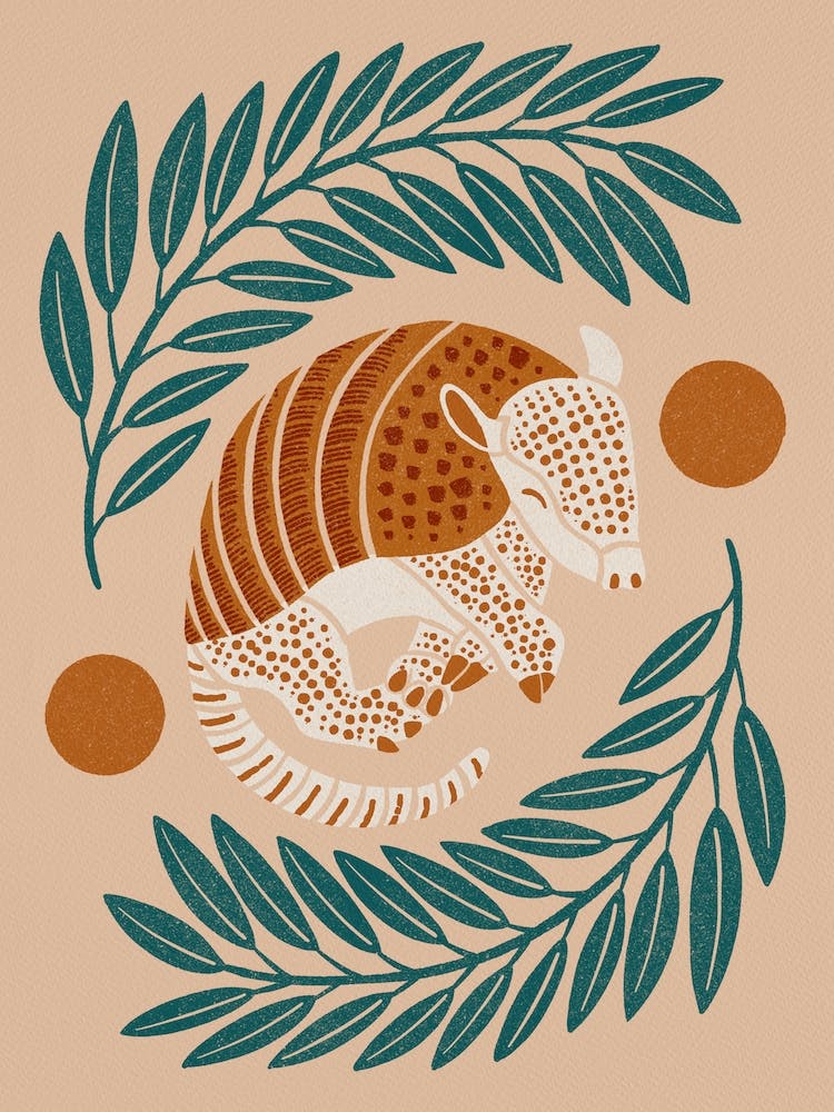 Armadillo   Burnt Orange And Green