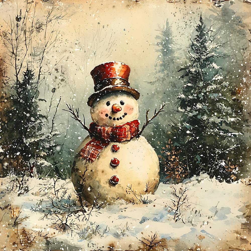 Snowman In The Woods 3