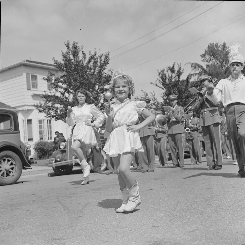 In The Parade Of The Fiesta Of The Holy Ghost,Santa Clara, California By Russell Lee