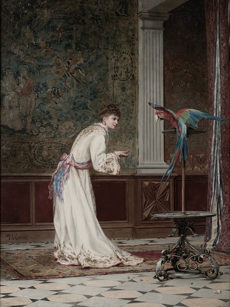 Lady With A Parrot