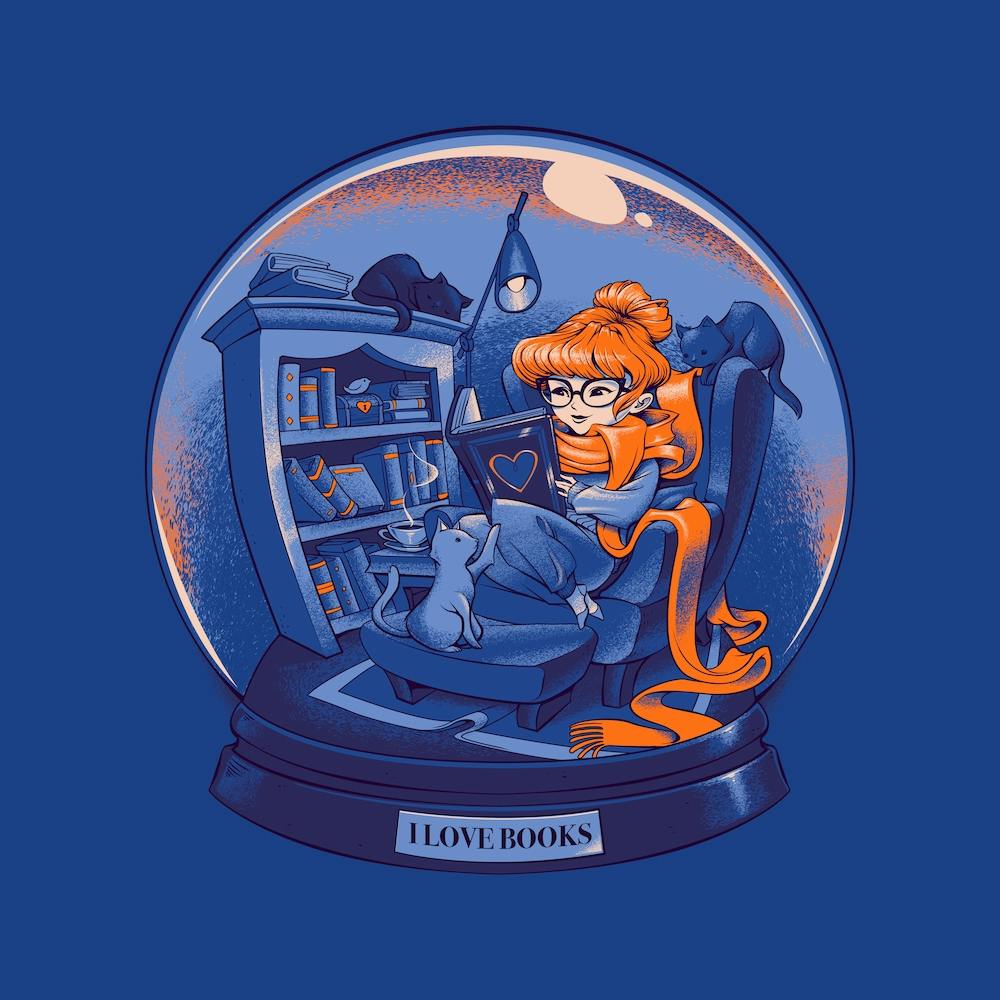 I Love Books and Cats