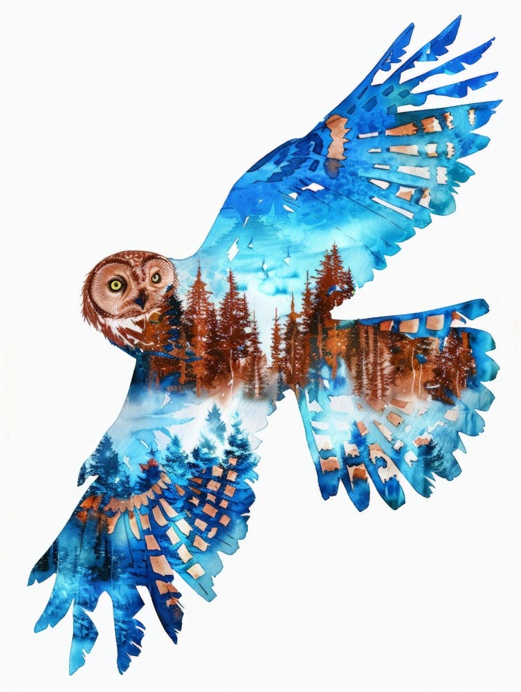 Owl In The Forest 1