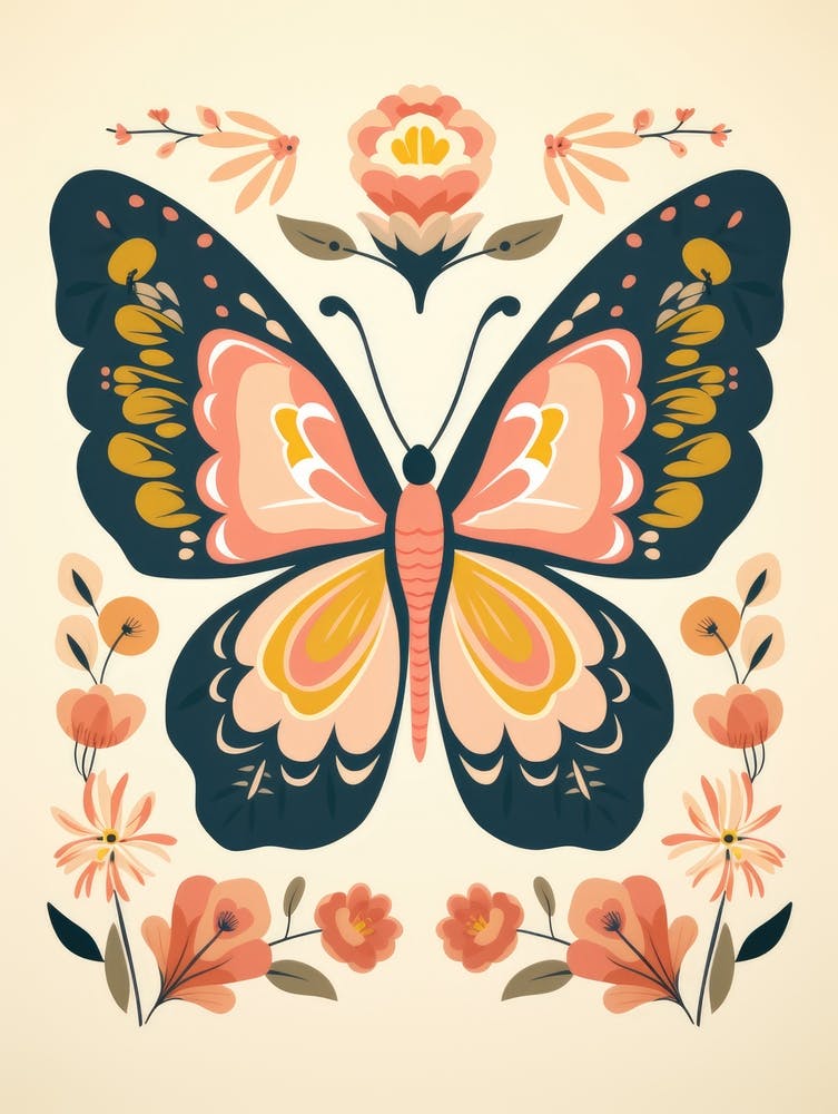 Butterfly With Flowers 2