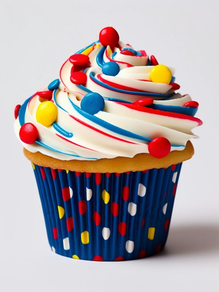 Realistic Photography Dotty Cupcake 4