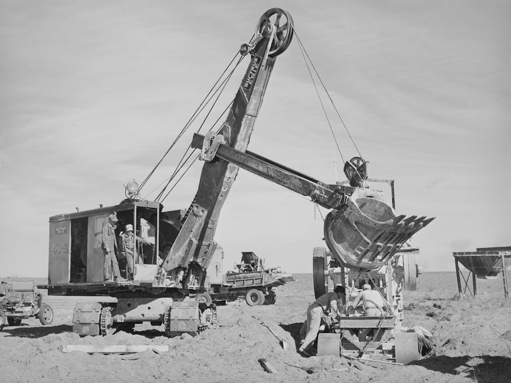 Road Construction, Gaines County, Texas By Russell Lee