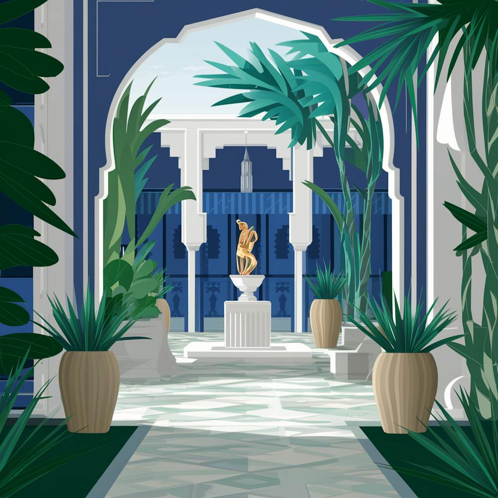 Jardin Majorelle Maroc Bleu Moderne