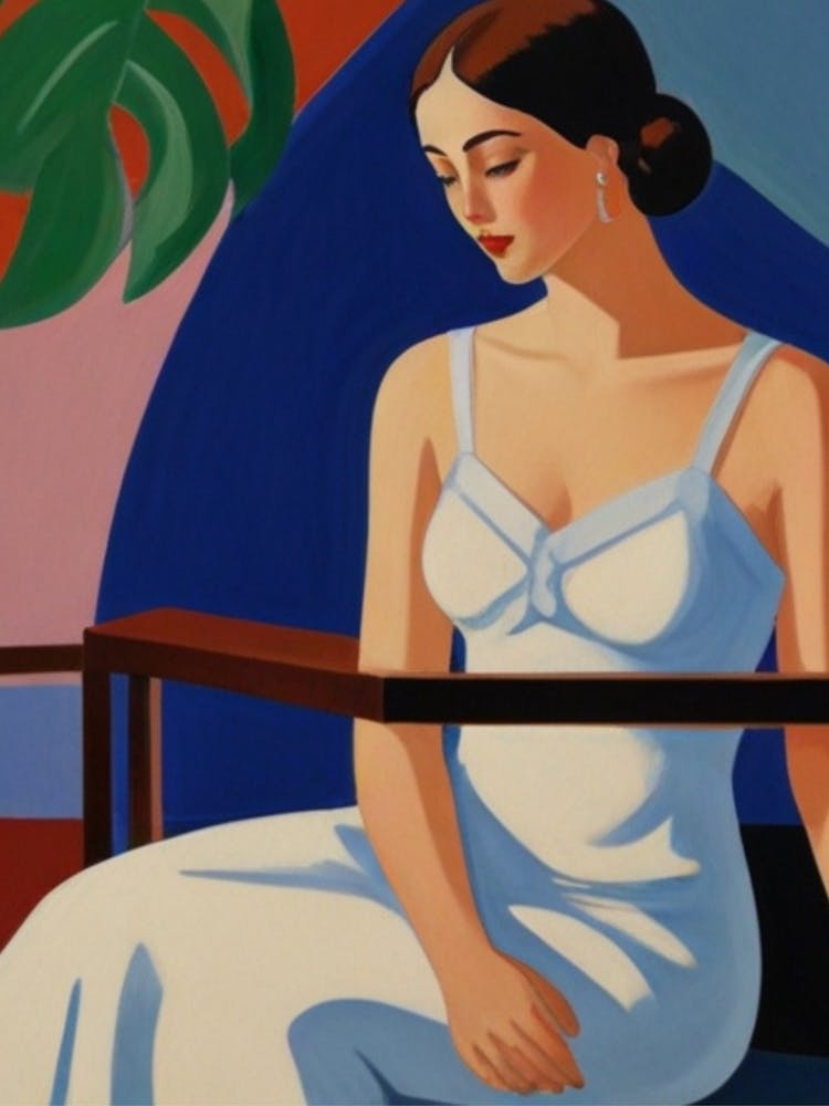 Woman In A White Dress 1