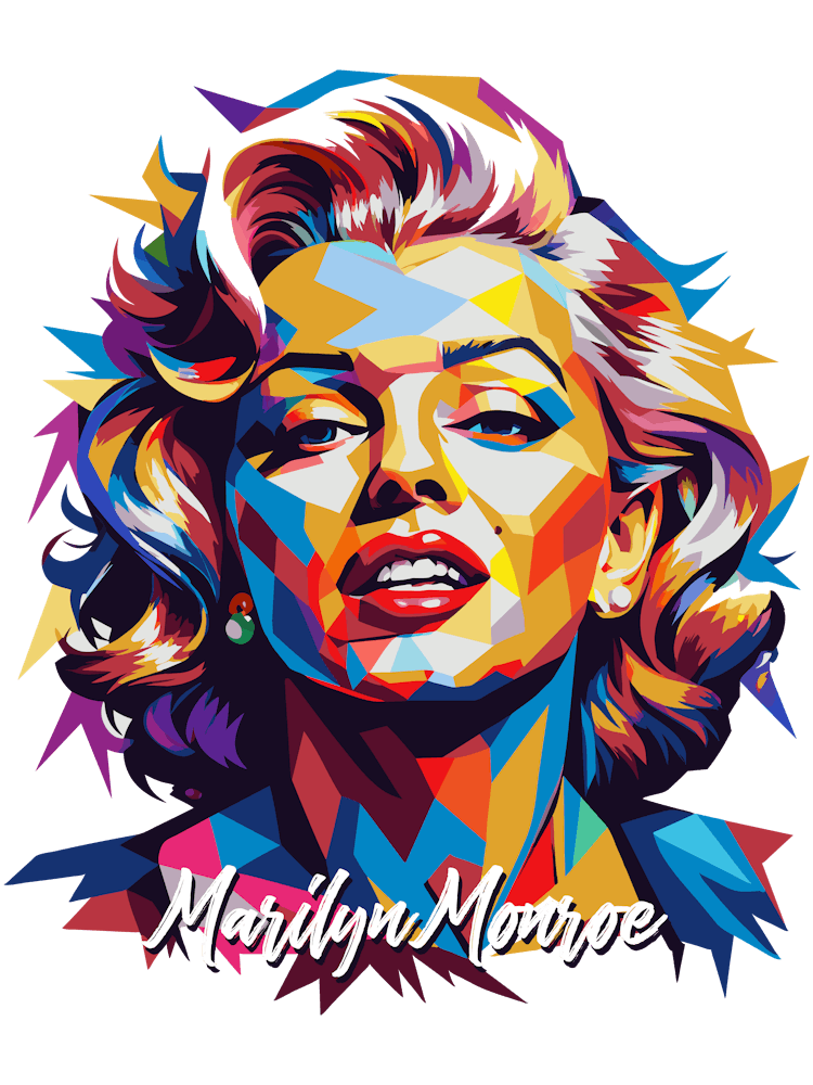 Marilyn Monroe Portrait WPAP Pop Art
