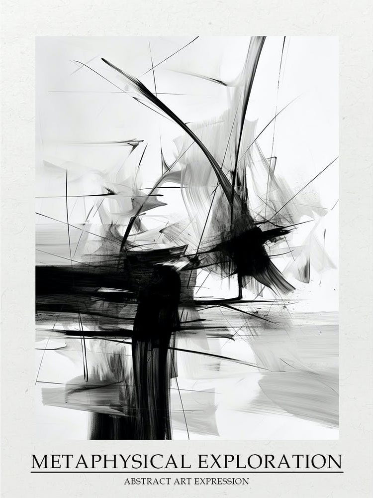 Metaphysical Exploration Abstract Black And White 3 Poster