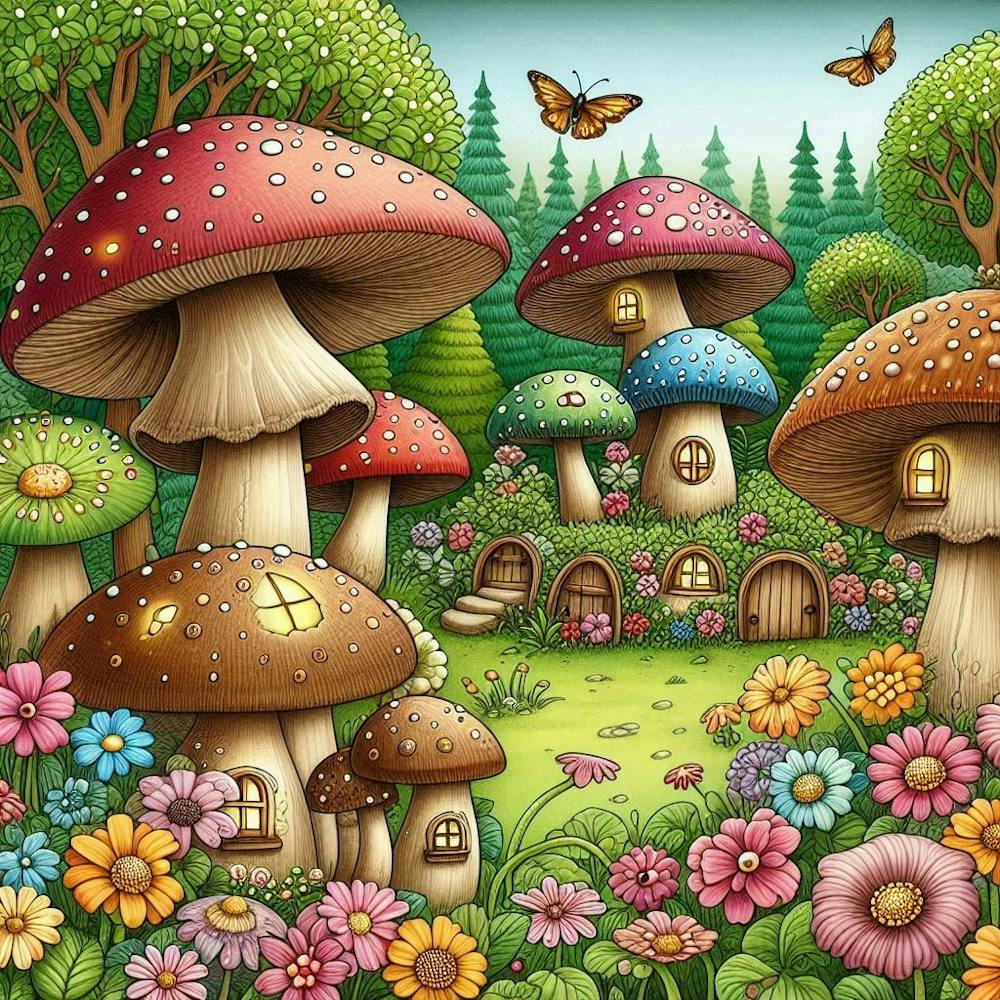 Whimsical Magical Mushroom 6