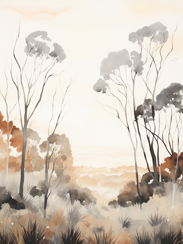 Watercolour Of Great Otway National Park   Victoria Australia 1