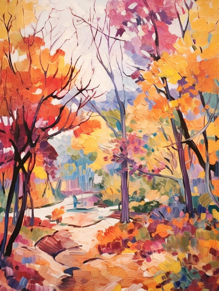 Autumn Gardens Painting Royal Botanic Garden Melbourne 2