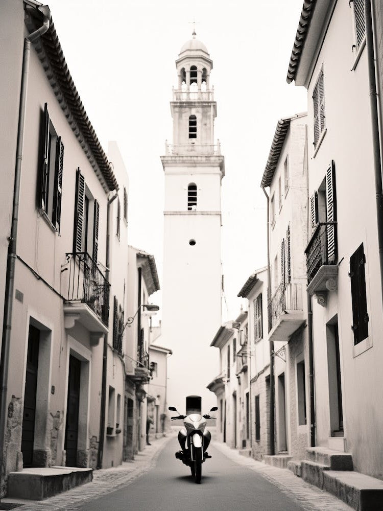 Saint Tropez, France, Black And White Old Photo 1