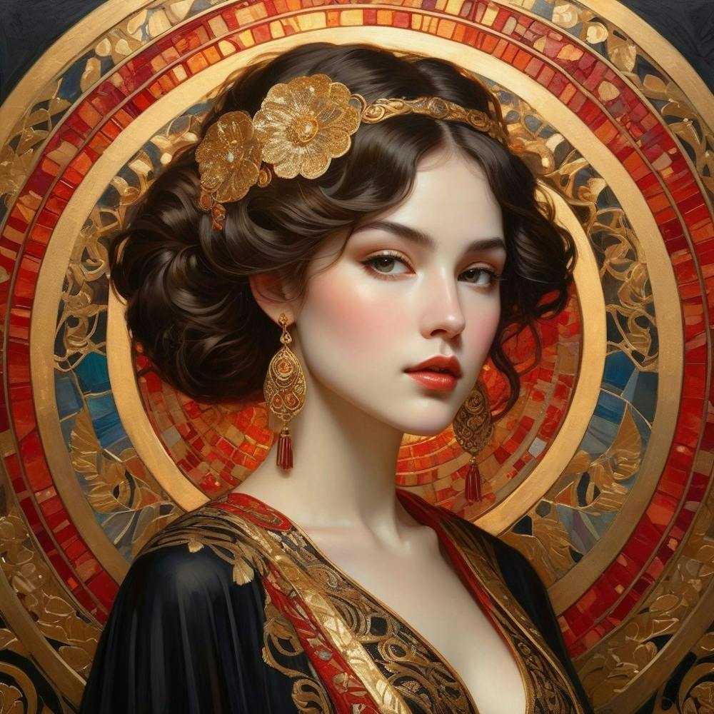 Elegant Woman 03 - Art Nouveau Style