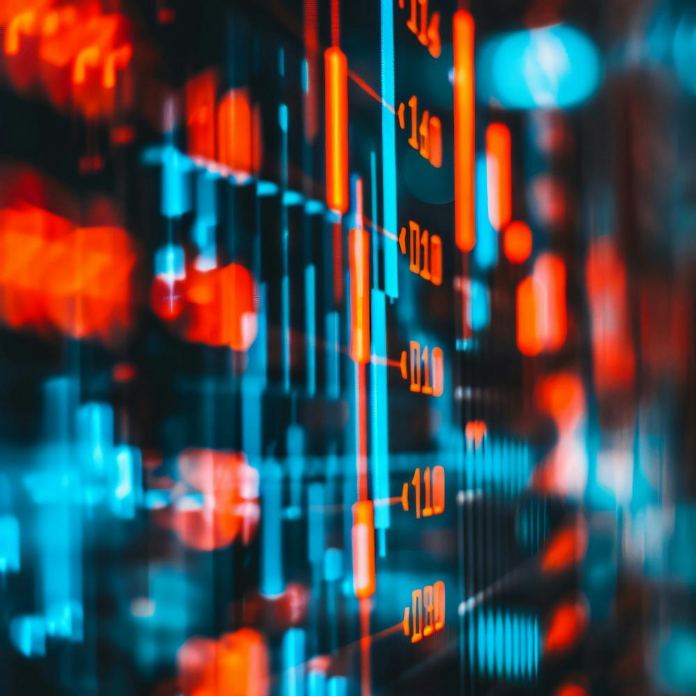 Blurred Stock Market Data