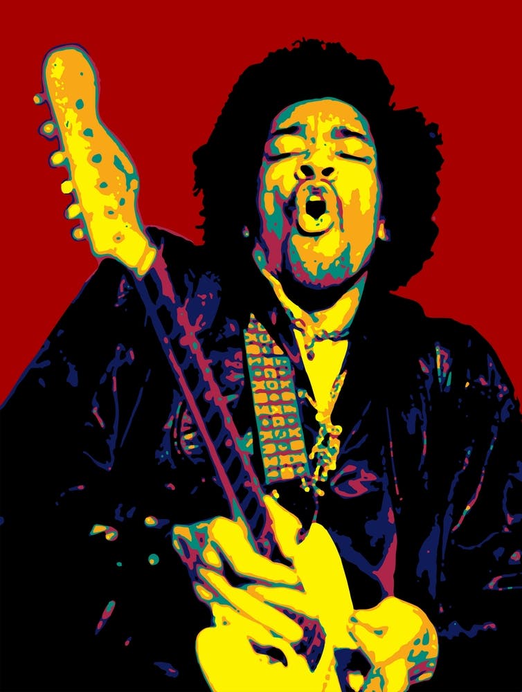 Jimi Hendrix Colorful Art