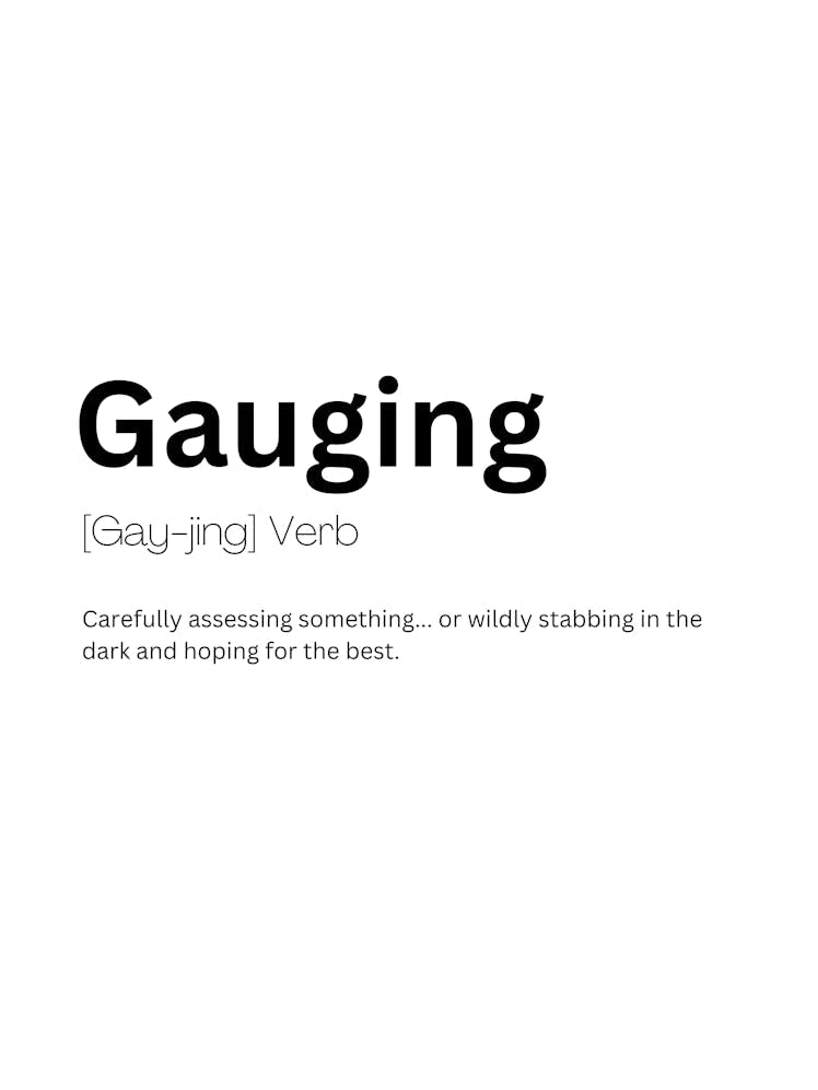 Gauging Definition Meaning