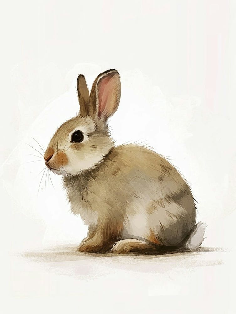 Thrianta Rabbit Nursery Illustration 4 Art Print by Ritual Art Prints – Fy!