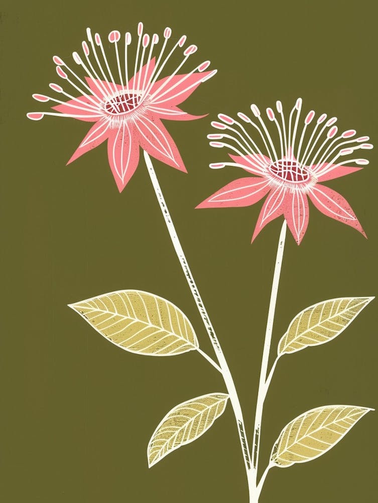 Pink & Green Passionflower 1
