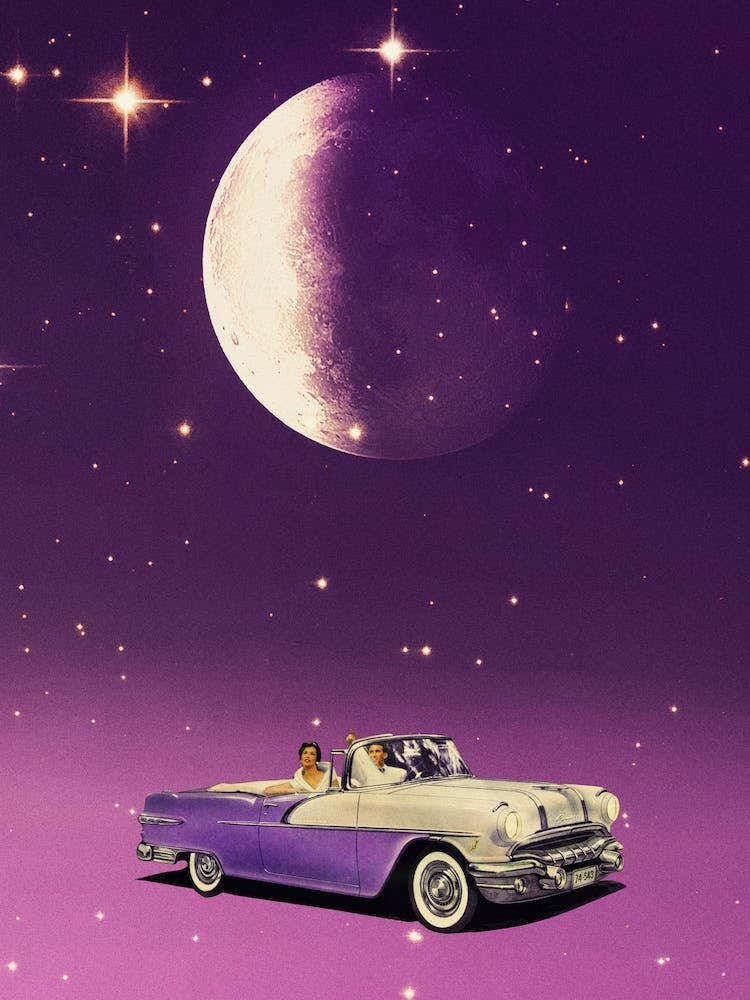 Car In The Moonlight