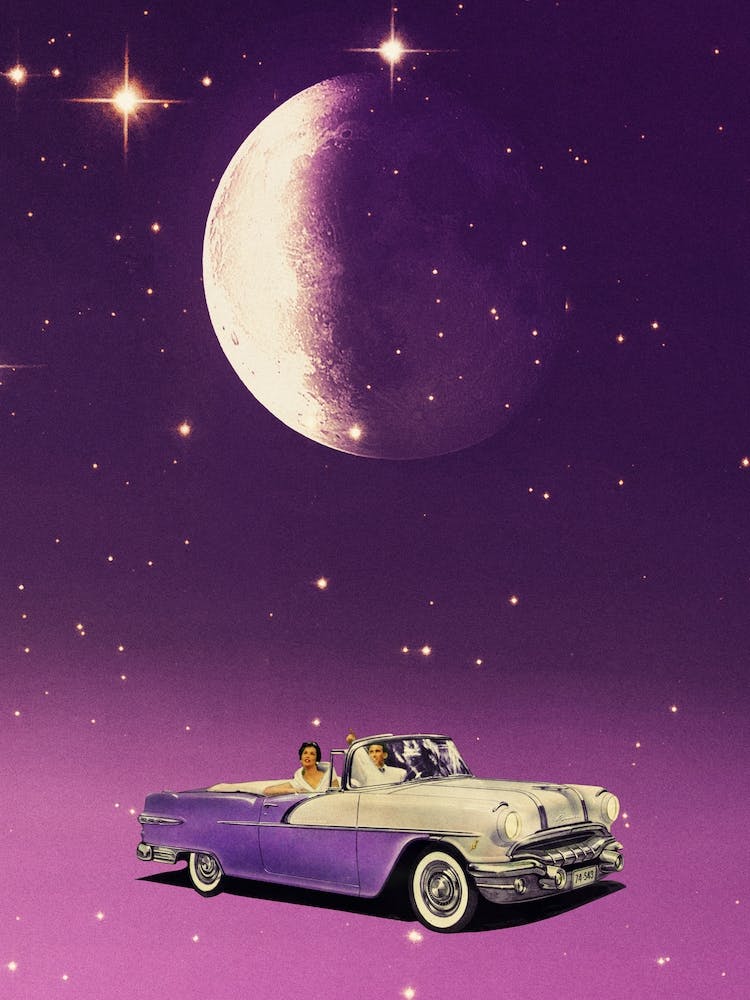 Car In The Moonlight