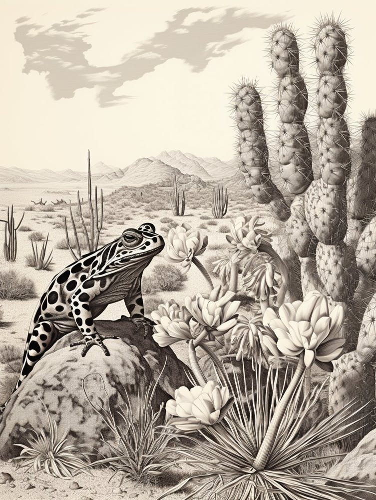 Desert Wave Frog Drawing 2