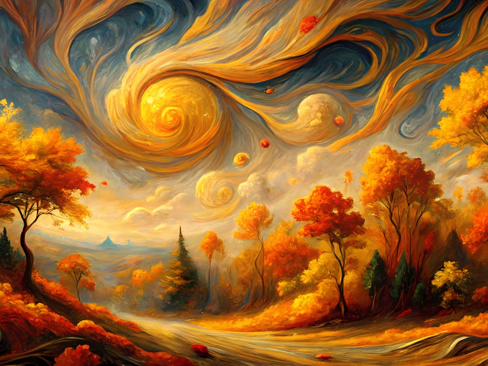 van gogh Paysage d'Automne Peinture