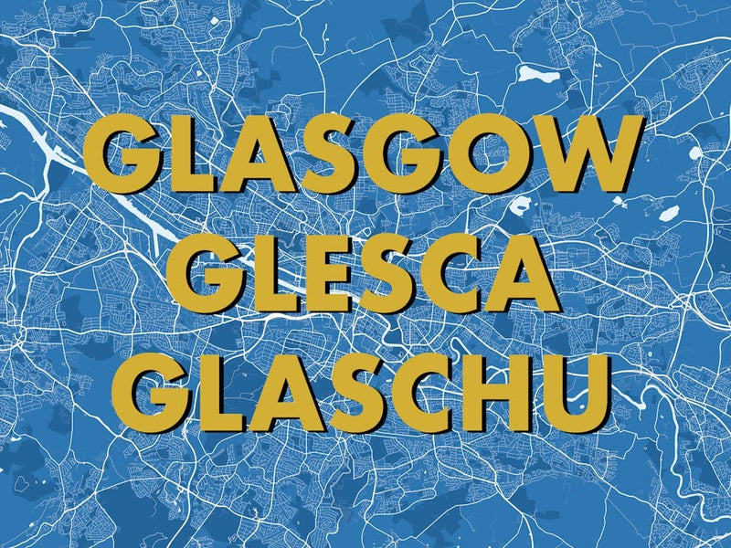 Glasgow Blue Map