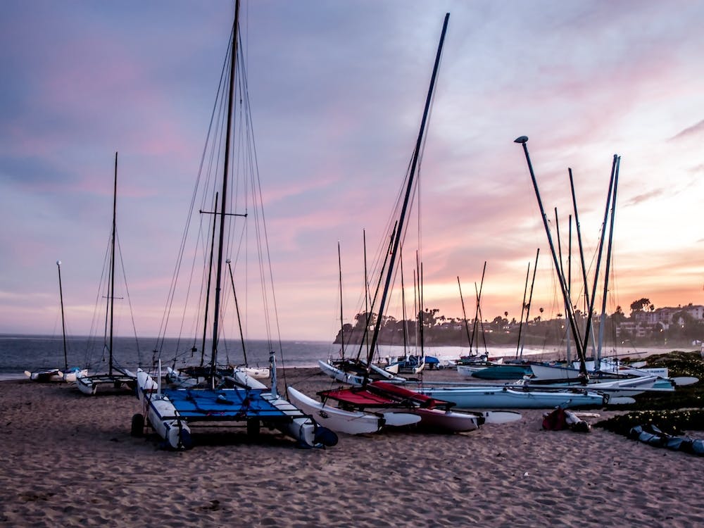 Santa Barbara Sunset Sailboats