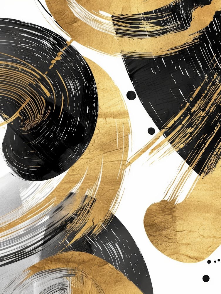 Abstract Gold Leinwanddruck