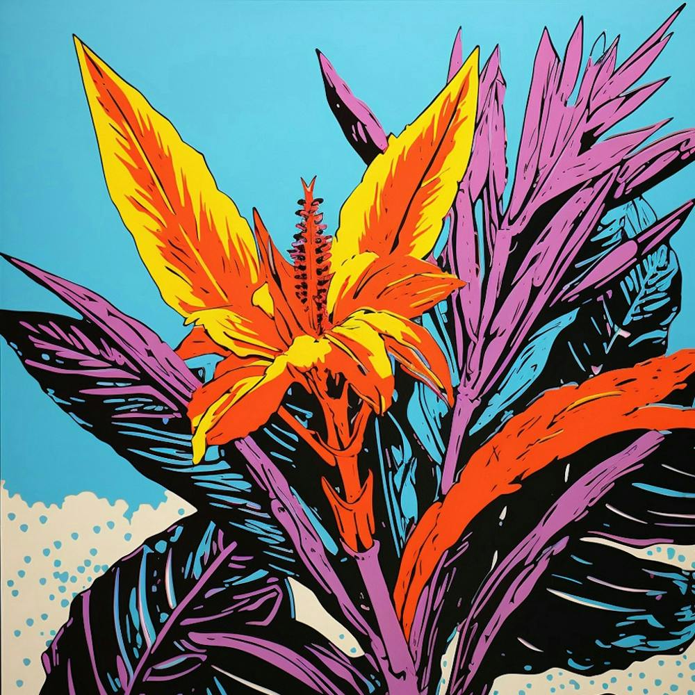 Bird Of Paradise 3 Pop Art Illustration Square