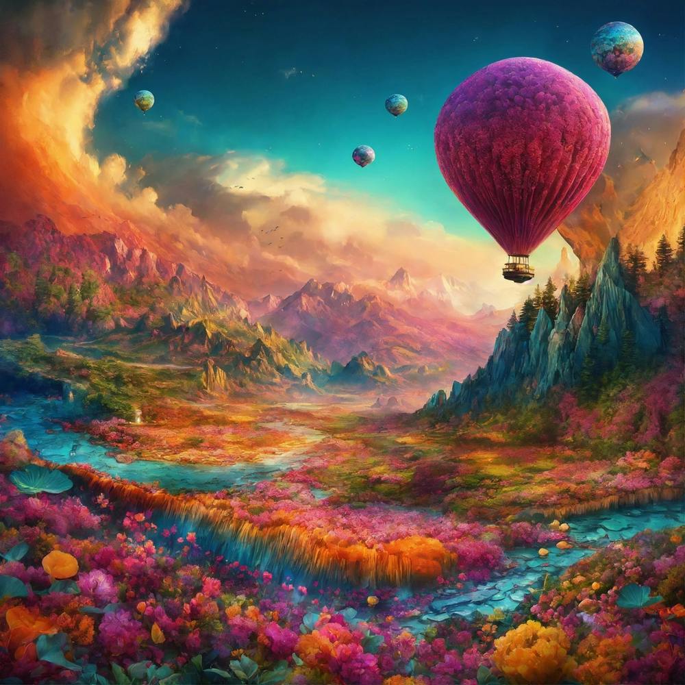 Hot Air Balloon In The Sky