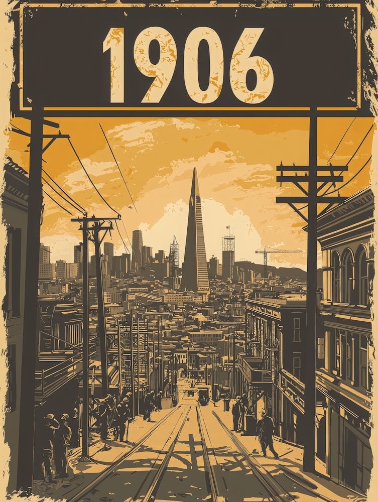 Aihrgdesign A Vintage Poster Depicting The Rebuilding Of San 5