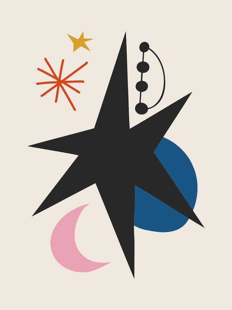Mirò Inspired Abstract Eclectic Art 3