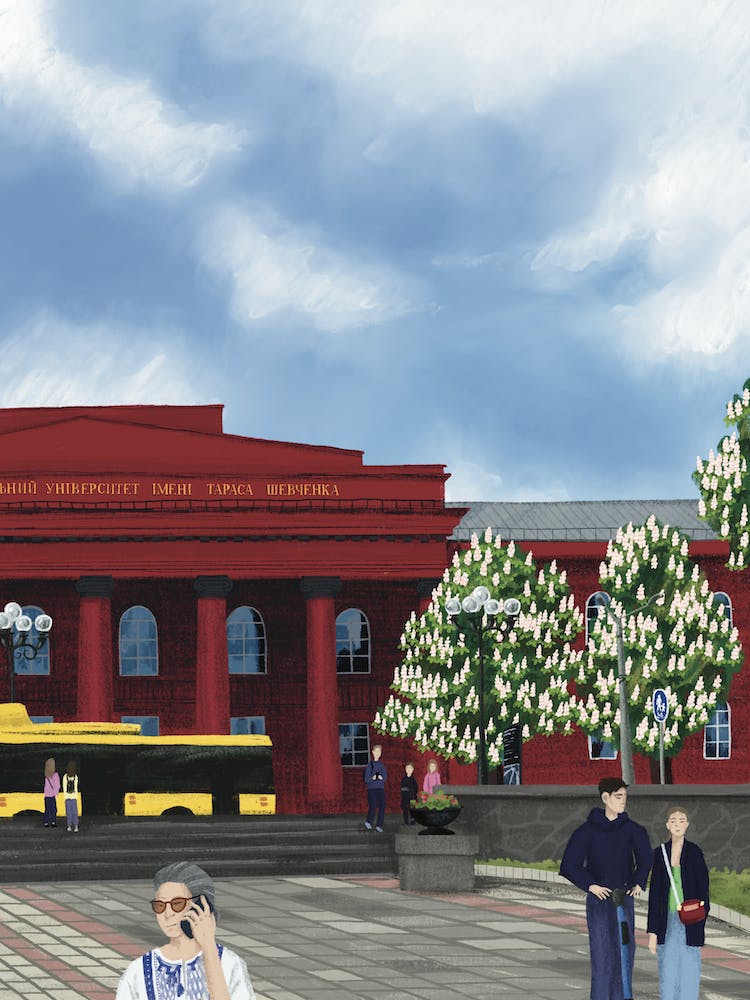 Kyiv Universität im Frühling